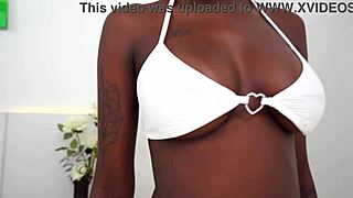 Jenny Pretinha, 20-Year-Old Brazilian Ebony: Perfect Breasts, Fucked by 4 Huge Cocks!