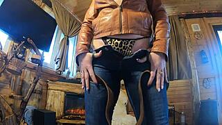 Beautiful MILF housewife teases with tight hungry pussy