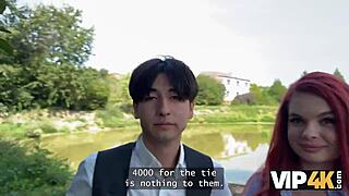 Watch Miss Olivia show red lingerie and get fucked in public in front of her boyfriend?