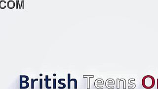 teen oiled up for anal play and kinky footjob in uniform