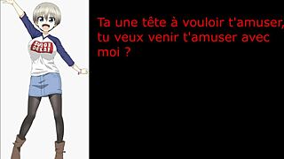 Jerk Off Instructions With Hana Uzaki Assplay Femdom Humiliation In Hentai