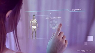 Hardwerk Hologang orgy with Lucy Huxley in striptease and double penetration