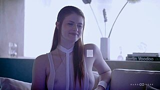 Hardwerk Hologang orgy with Lucy Huxley in striptease and double penetration