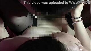 Thrusting in missionary position, then getting tired in cowgirl riding with garter belt.