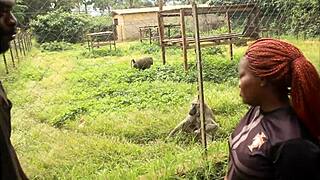 Footballer Fucks Mature Woman in African Park - Unbelievable!