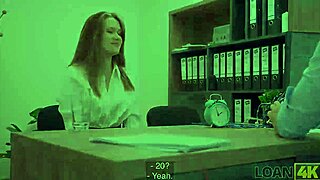 Loan4k Office Interview Turns Into Desk Fucking With Una Fairy