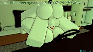 Subtle ass and big tits tease with monster cock