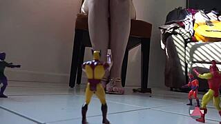 Giantess Blonde Plays With Toys And Balloons