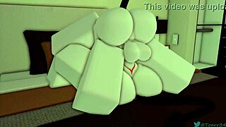 Subtle ass and big tits tease with monster cock