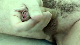 In the bathroom, a solo amateur quickly masturbates up close