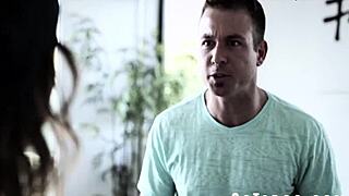 Uma Jade's ignorant guy tries turning lesbian stepsis straight, huh?