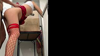 watch this brunette babe sit her ass on a vibrator toy for solo pussy and anal masturbation in high definition close up