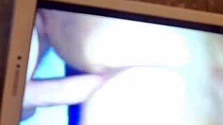 Masked Skinny Girl Covered in Cum on Ass Tribute