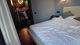 Hotel Cleaning Lady Sucks Fat Man's Cock