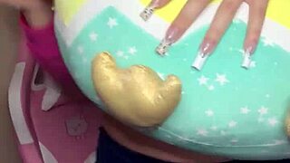 hot school girl babysitter teases older daddy to cum