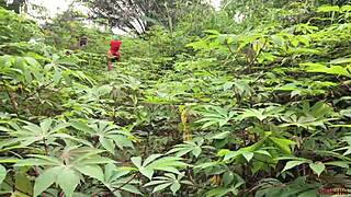 softkind bangs stepmom from behind in bush for christmas