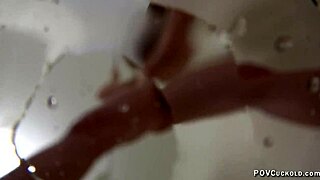 Harmony rivers hot wife femdom cuckolds her sissy husband and makes him eat creampies from her pussy and watch her fuck her lover while locked in chastity
