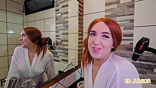 Novinha Gaucha Manuh's first porn preview shows cute black interracial action. Bareback POV creampie with monster cock.