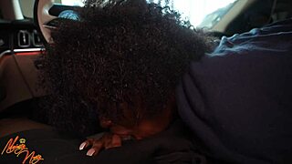 Amateur black deepthroat blowjob with Uber driver