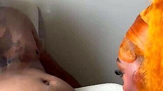 Ebony amateur sucks big black cock