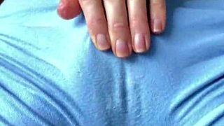 orgasm in gym shorts with wet pussy aussie milf charlotte star 😏