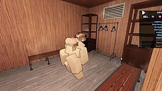 חתלתולה מרובלוקס נשלטת ומזדיינת חזק בסצנה פרועה