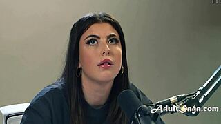 Brunette with Big Ass Fingers Herself in Solo Casting Interview for Hardcore Porn Scene