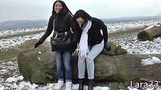 i can’t stop, watching this bigtits milf get licked by a teen 18+ babe!