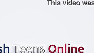 Watch the teen student work that plug in her ass.