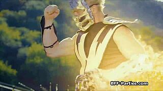 Man, sharing hard dick with warrior besties as Kitana feels unreal!