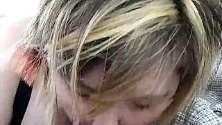 Oh Wow, BBW Wife Liz Giving Blowjob On Roadside!