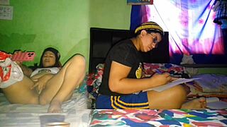 I Masturbate While Stepsister Does Homework