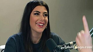 Brunette with Big Ass Fingers Herself in Solo Casting Interview for Hardcore Porn Scene