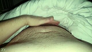 Waking Up Hard With Chubby Amateur Cock Flashing