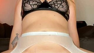 Squirt Show with Wild Dildo Riding and Sucking