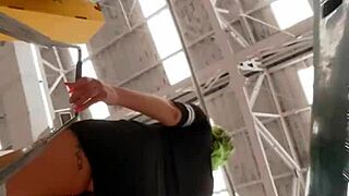 big ass latina seduces in supermarket