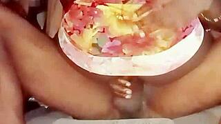 skinny slut tries rough anal assfucking riding