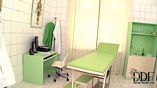 Hot Doctor Sophia Knight Probes Pussy Deep with Speculum in Hospital