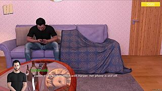 Curvy cutie in erotic outfit steals the 3D show