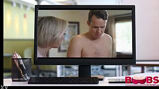 I’m overwhelmed as stepson drills my big boobs so hard!