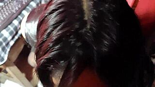 she plays porn game and asks for ass fucking with riding and blowjob