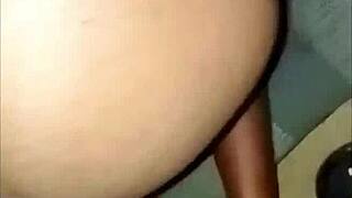 skinny slut tries rough anal assfucking riding