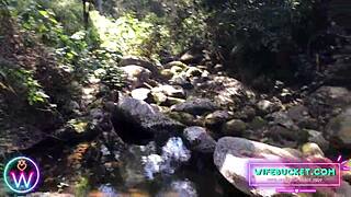 Crafty Lesbian Cutie Seduces Best Friend in Forest