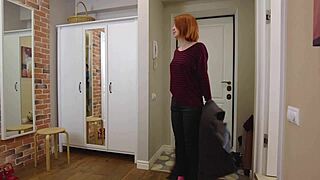 redhead lets step daddy enjoy her tight body