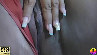 feeling so aroused as she shakes her ass and wets her pussy with cum