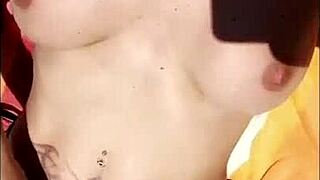 Dirty milf flashes nude in public, leading to outdoor sex snaps