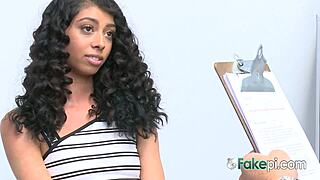 curly shoplifter rides the guard's tight prick