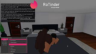 roblox slut gets fucked by big black cock in roleplay.