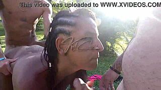 Wild Year-End Party Escape for Latina Girlfriend Anal in the Woods Part 2