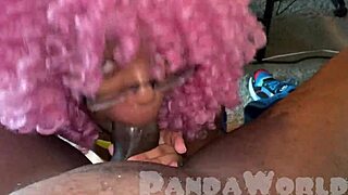 Ebony anal slut takes BBC deep while another swallows